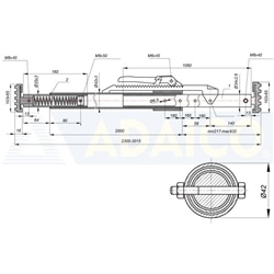 Barra Telescópica 2300-3015x42ø c/Mola - 0003002